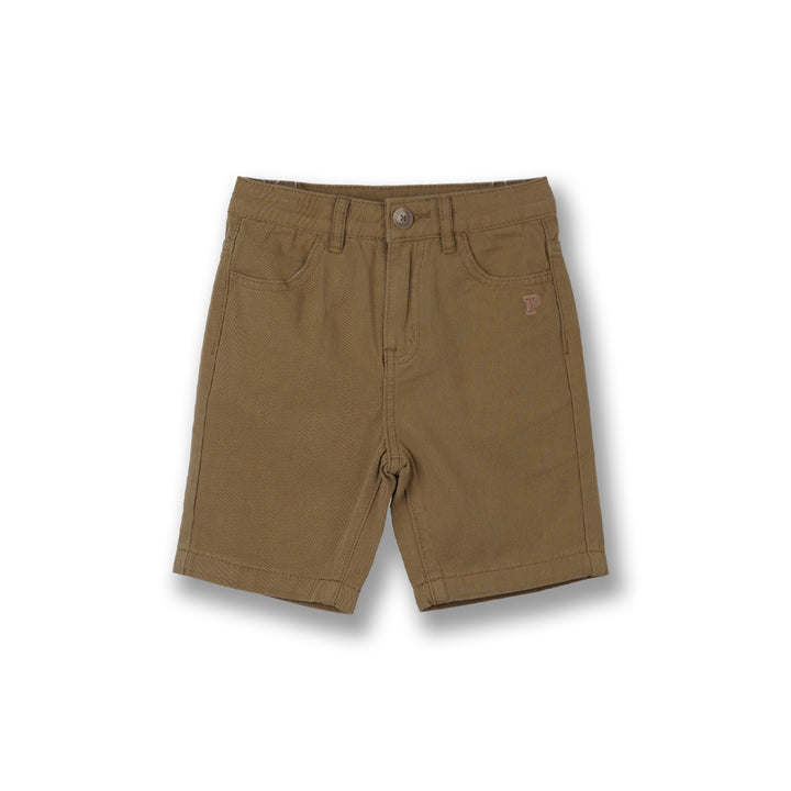 Poney Boys Brown Basic Chinos Short Pants 2230126