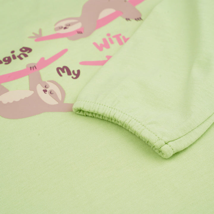 Poney Girls Green Hanging With My Poney Long Sleeve Top