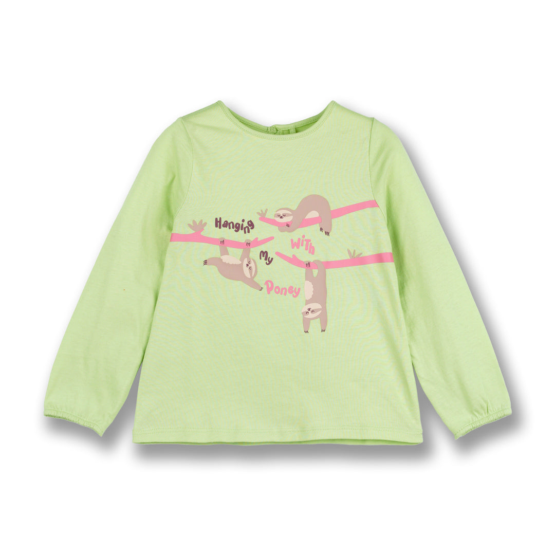 Poney Girls Green Hanging With My Poney Long Sleeve Top