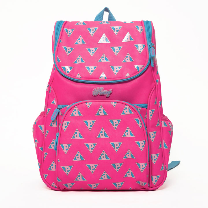 Poney Girls Pink Poney Logo 16" Full Print Backpack Bag KG001