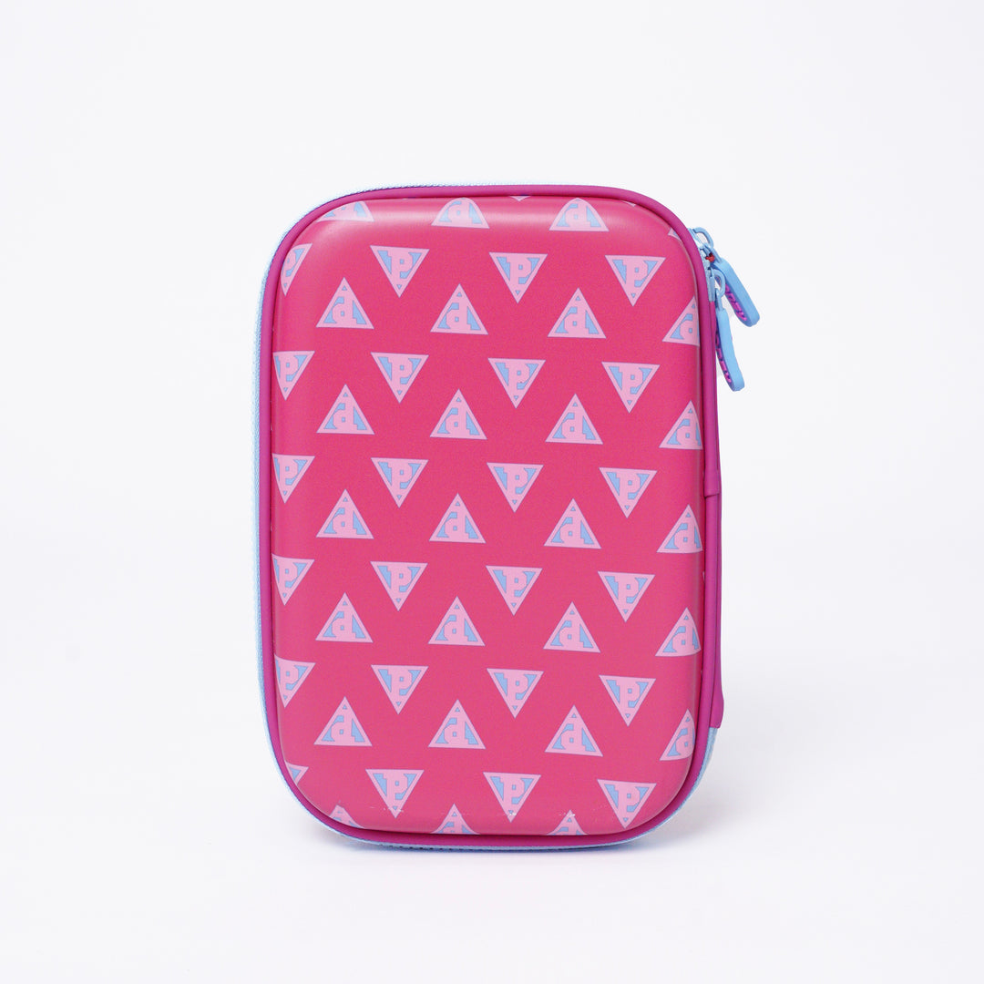 Poney Girls Pink Poney Logo Full Print Hardtop Pencil Case KG004