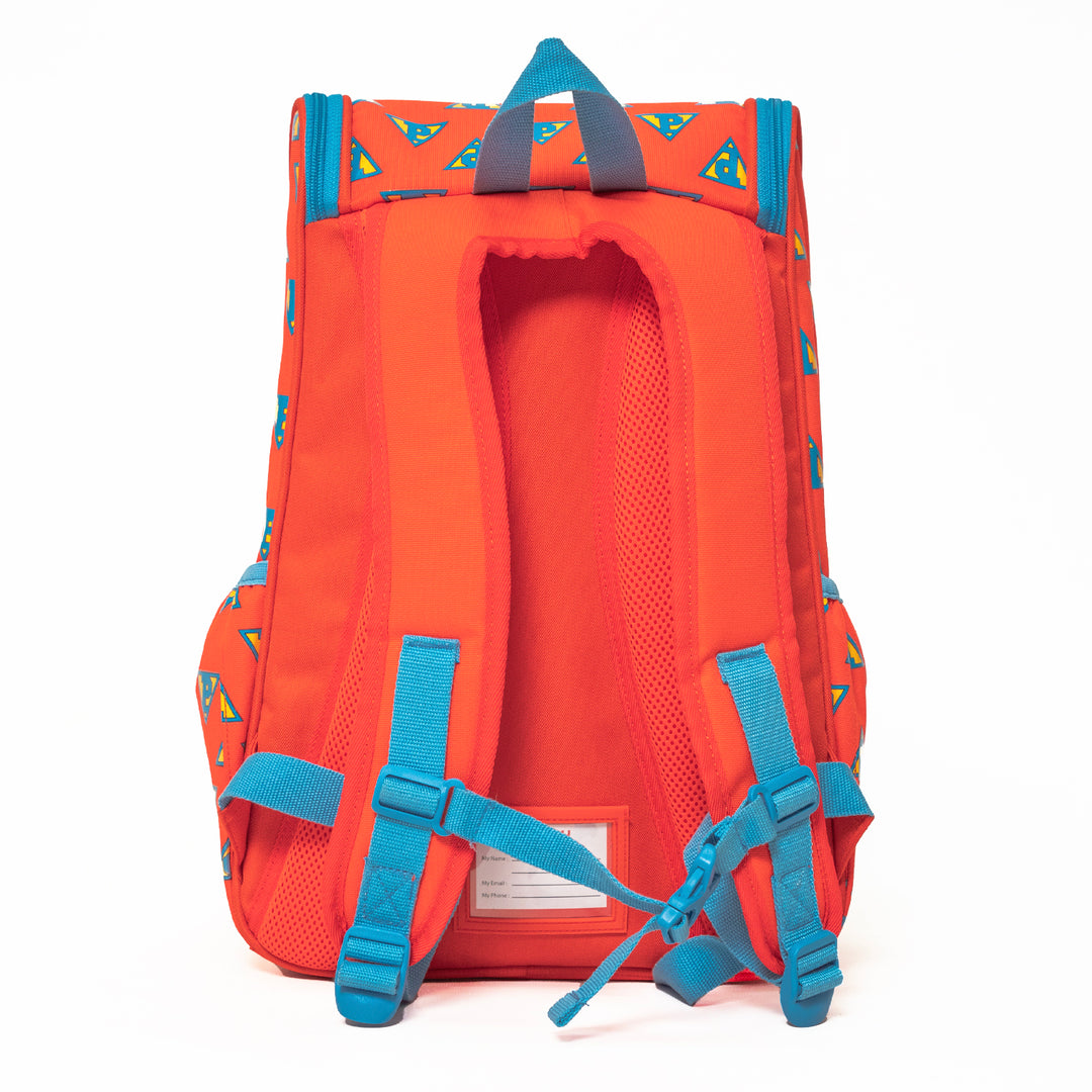 Poney Girls Orange Poney Logo 16" Full Print Backpack Bag KG005