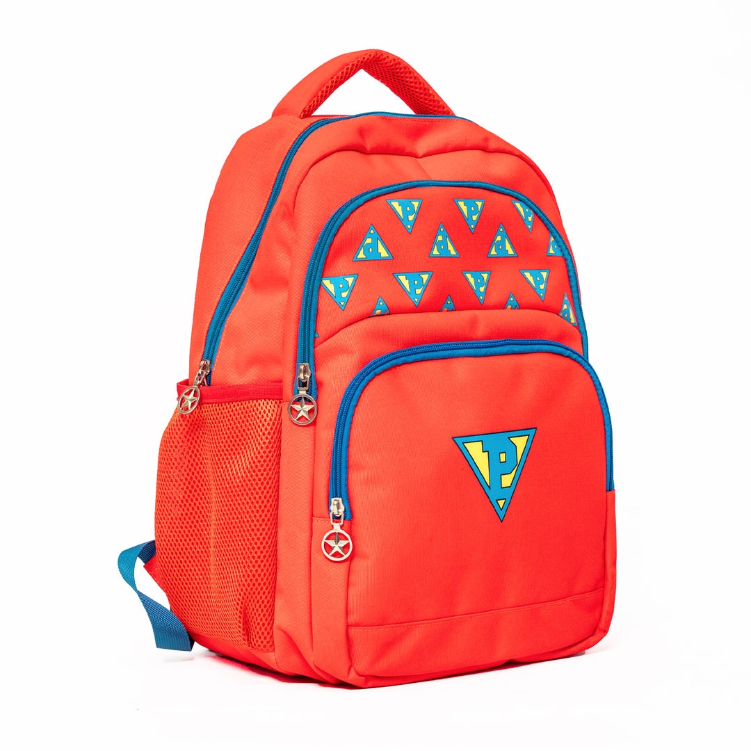 Poney Girls Orange Poney Logo 16" Backpack Bag KG013