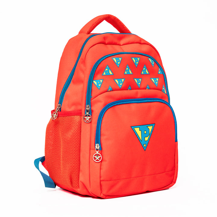 Poney Girls Orange Poney Logo 16" Backpack Bag KG013