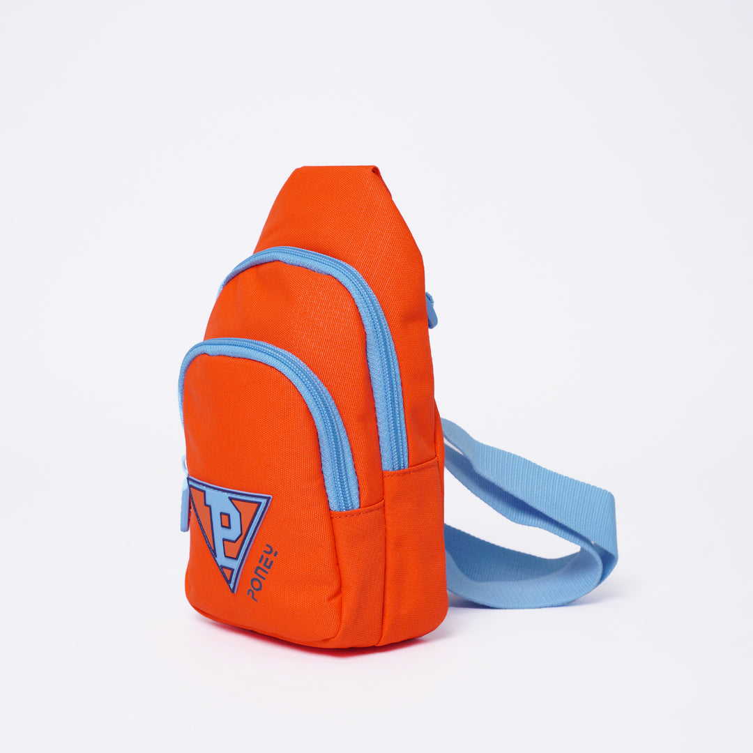 Poney Girls Orange Poney Logo Sling Bag KG016