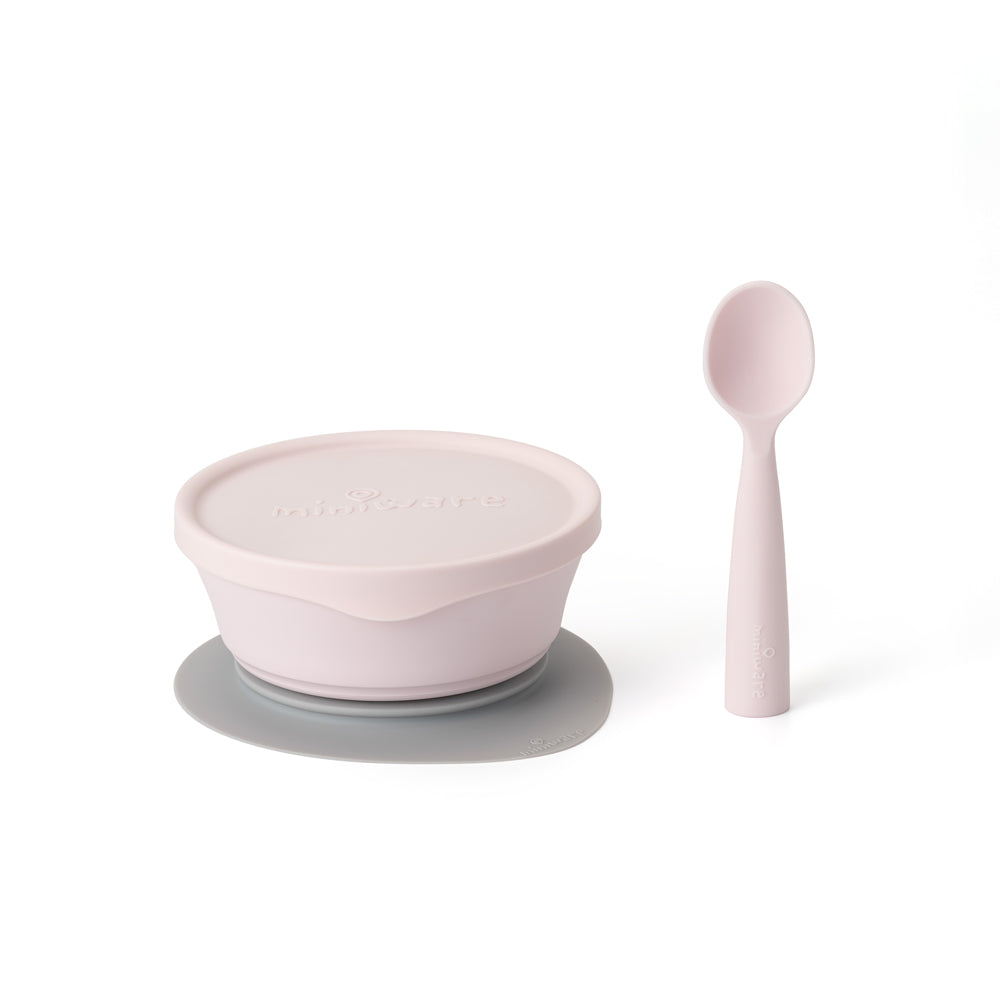 Miniware First Bite Set (PLA Series) - Cotton Candy + Cotton Candy