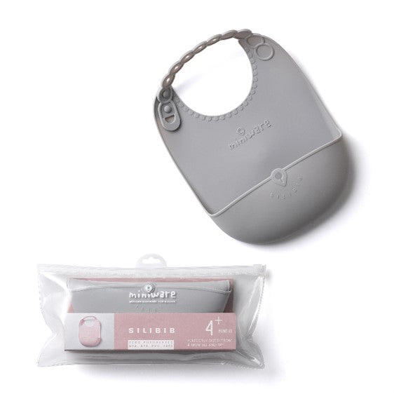 Miniware Just Roll Silibib (Silicone Bib) - Grey