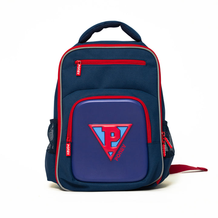 Poney Boys Navy Poney Logo 14'' Backpack Bag TB015