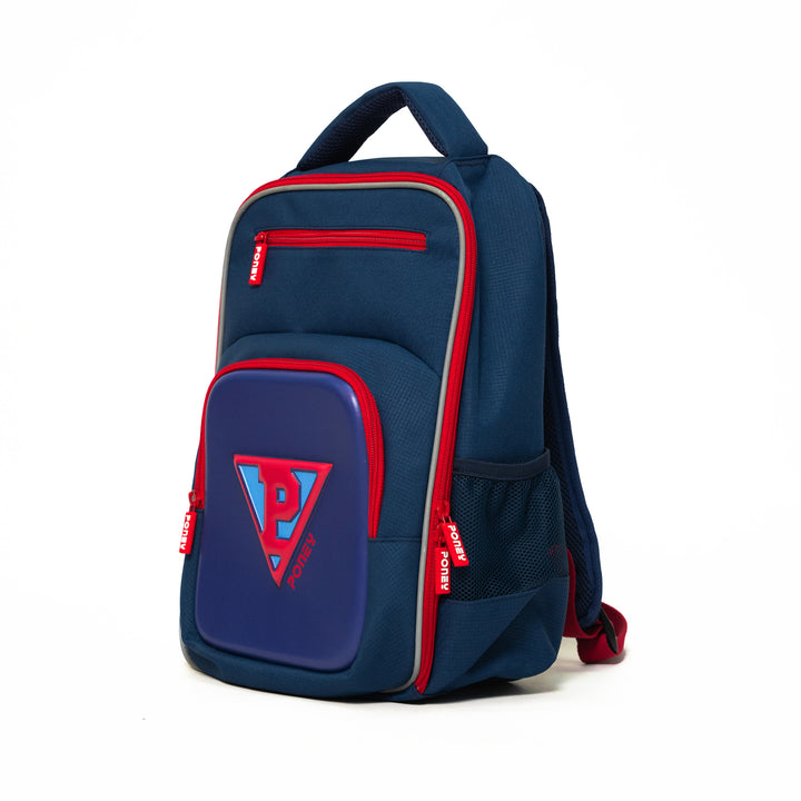 Poney Boys Navy Poney Logo 14'' Backpack Bag TB015