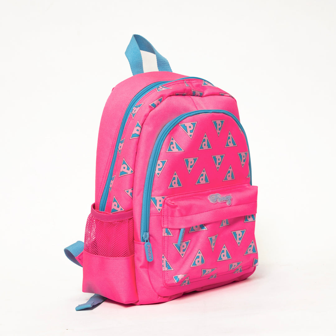 Poney Girls Pink Poney Logo Full Print 14'' Backpack Bag TG002
