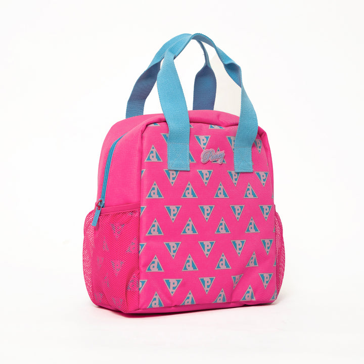 Poney Girls Pink Poney Logo Full Print Tote Lunch Bag TG003