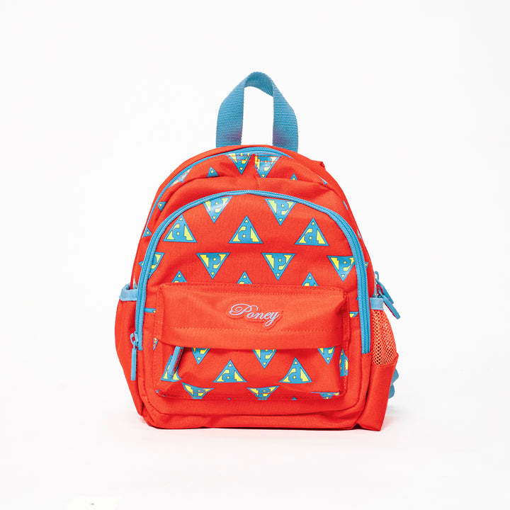 Poney Girls Orange Poney Logo Full Print 10'' Backpack Bag TG005