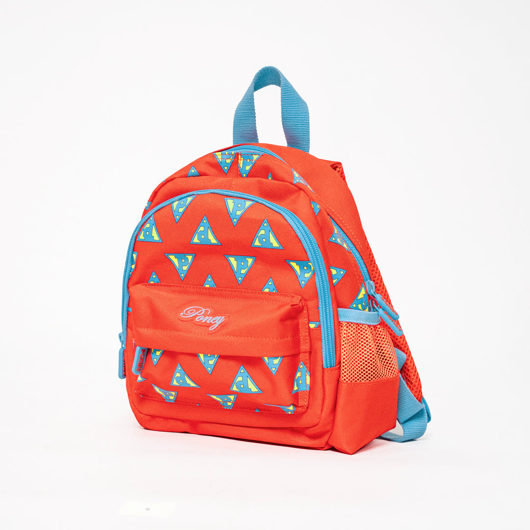Poney Girls Orange Poney Logo Full Print 10'' Backpack Bag TG005