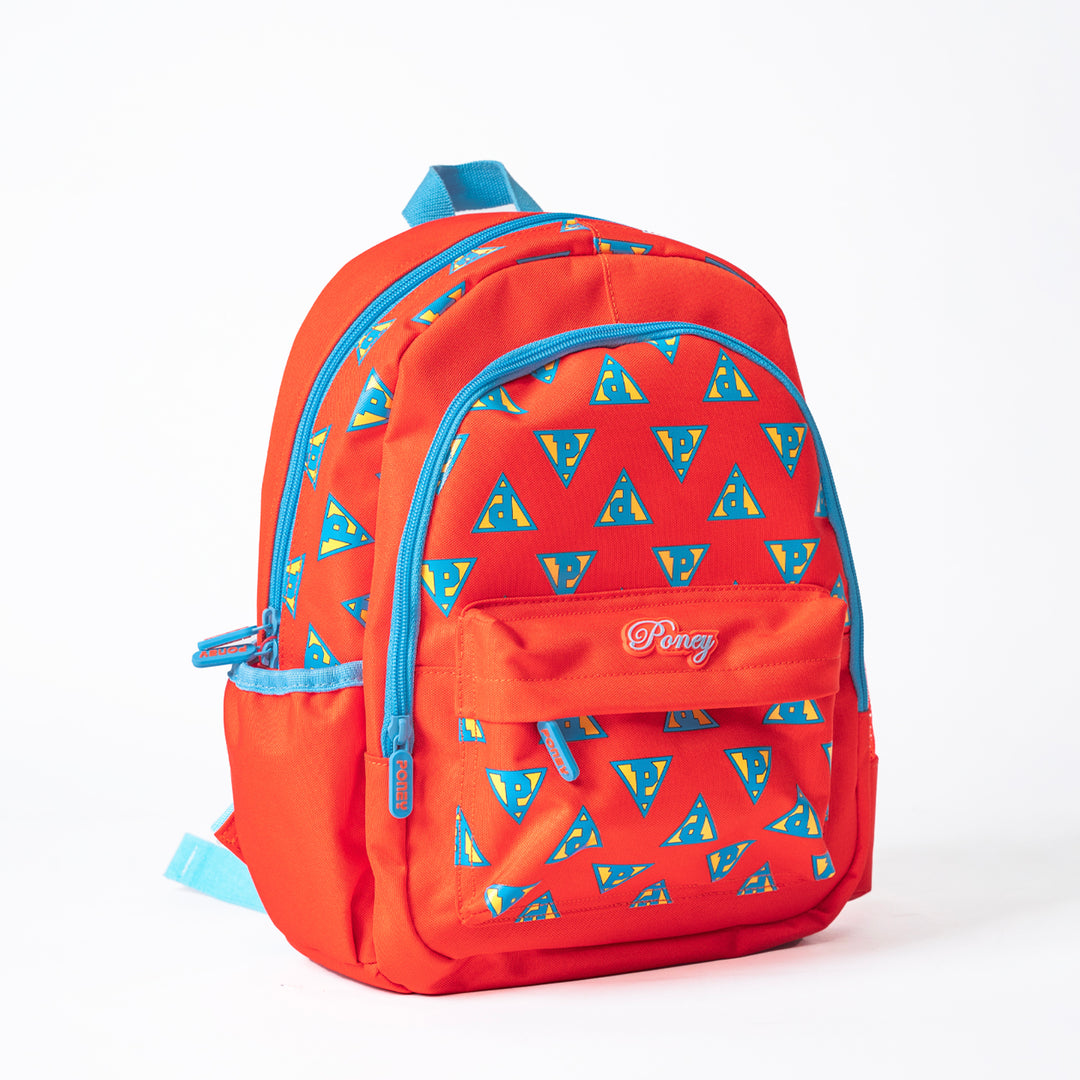 Poney Girls Orange Poney Logo Full Print 14'' Backpack Bag TG006