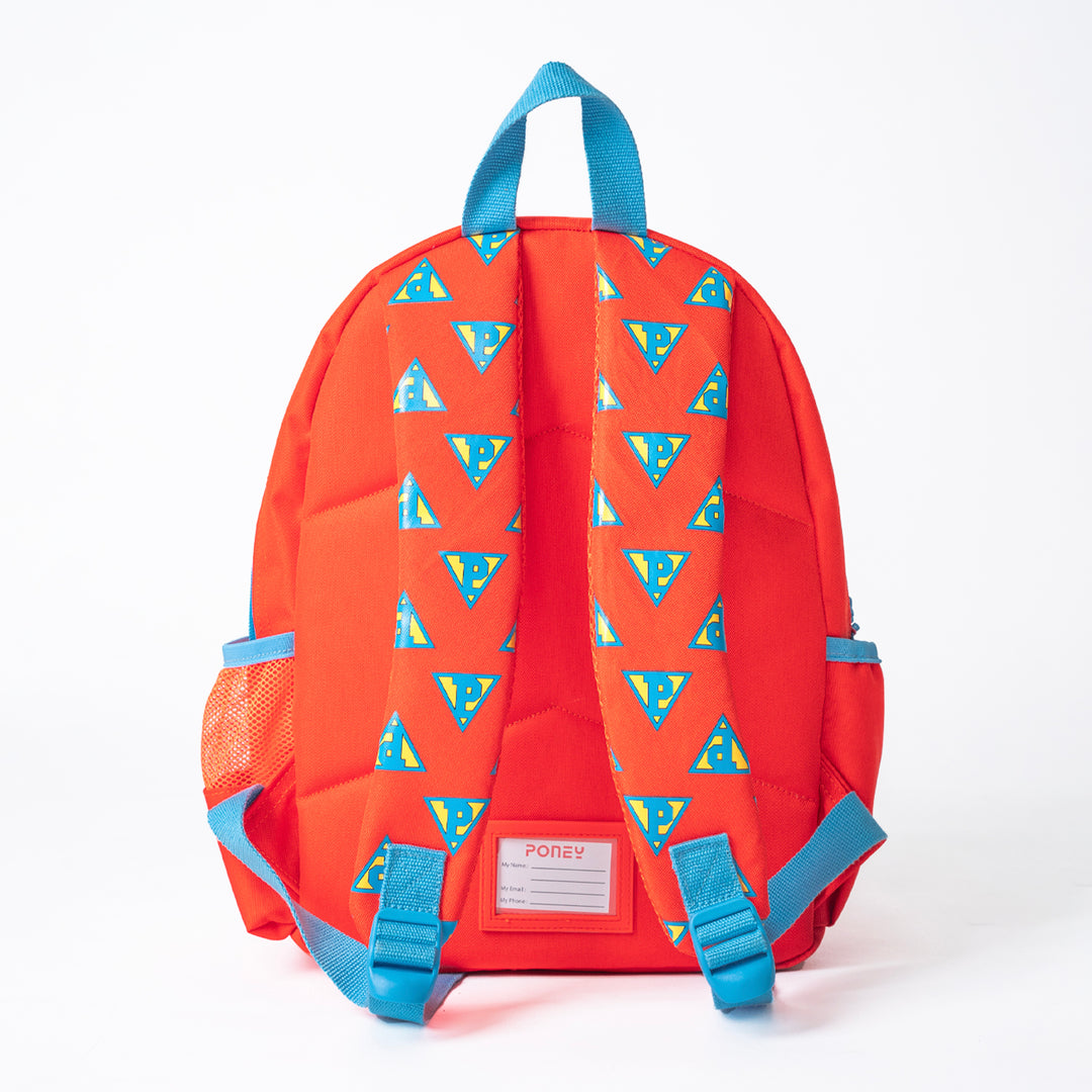 Poney Girls Orange Poney Logo Full Print 14'' Backpack Bag TG006