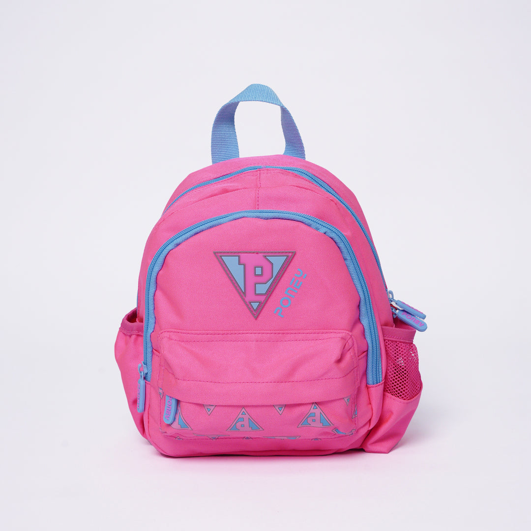 Poney Girls Pink Poney Logo Printed 10'' Backpack Bag TG009