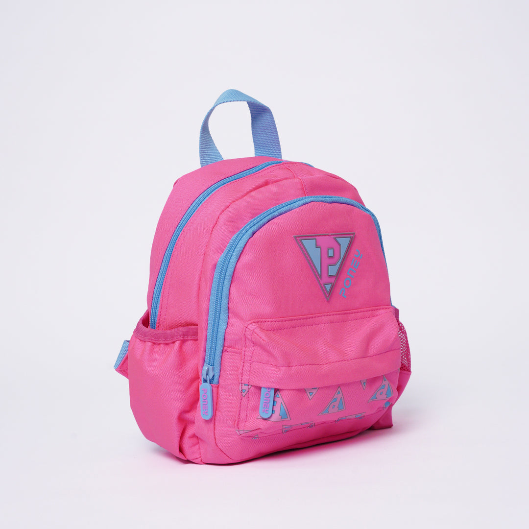 Poney Girls Pink Poney Logo Printed 10'' Backpack Bag TG009