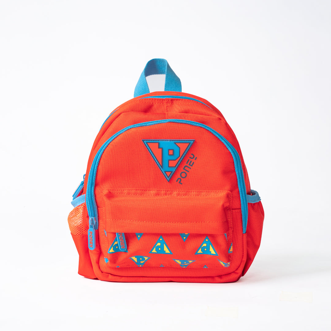 Poney Girls Orange Poney Logo Printed 10'' Backpack Bag TG013