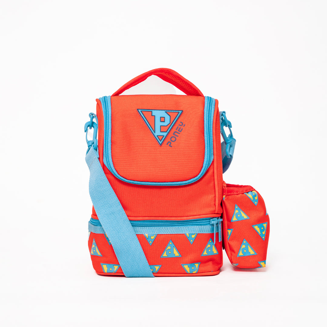 Poney Girls Orange Poney Logo Printed Lunch Bag TG015