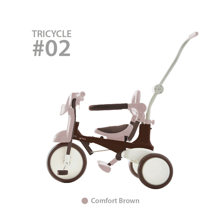iimo #02 Comfort Brown 3in1 Foldable Tricycle for Kids IMT-0266