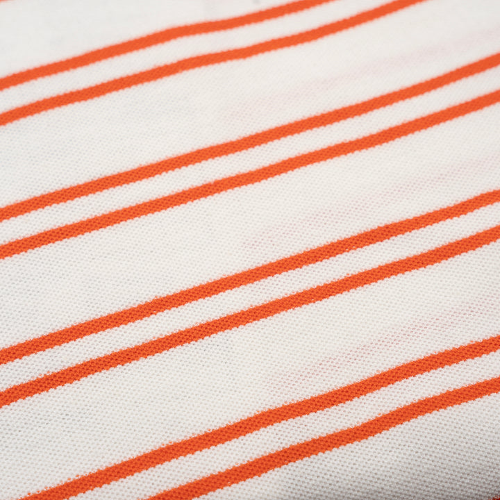 Poney Boys Orange Nathan's Striped Short Sleeve Polo