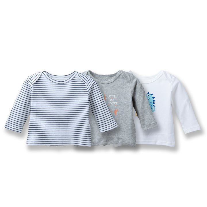 Poney Baby Boys Assorted Colors 3-Pack L/Sleeve Top 0005