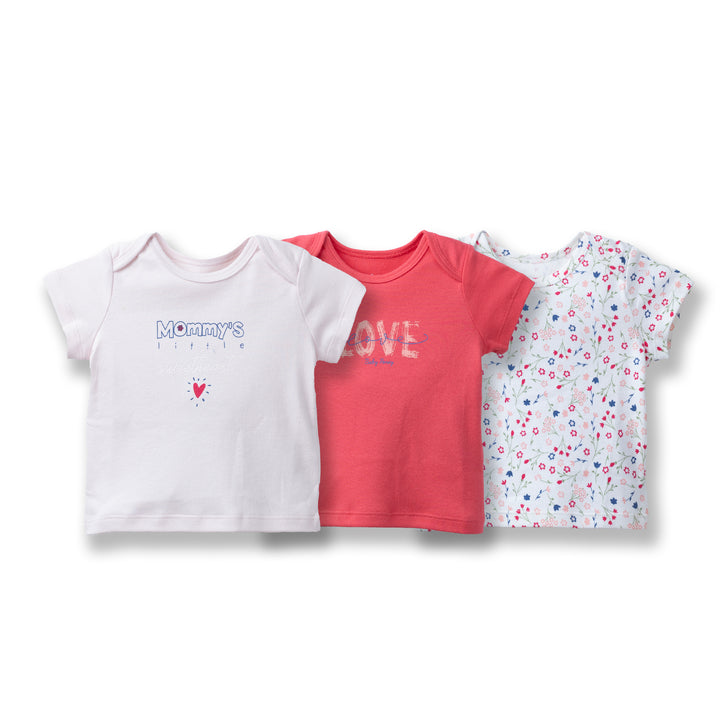 Poney Baby Girls Assorted Colors 3-Pack S/Sleeve Top 0035