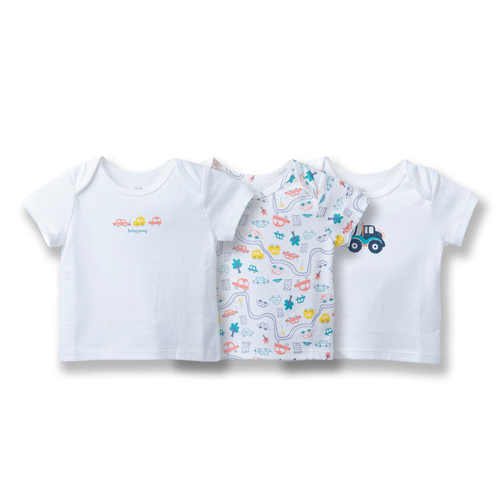 Poney Baby Boys Assorted Colors 3-Pack S/Sleeve Top 0003