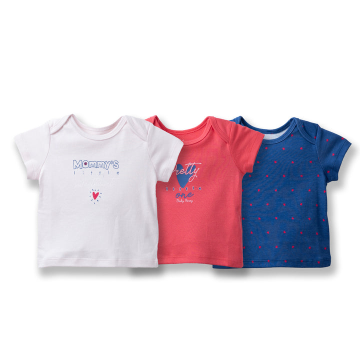 Poney Baby Girls Assorted Colors 3-Pack S/Sleeve Top 0036