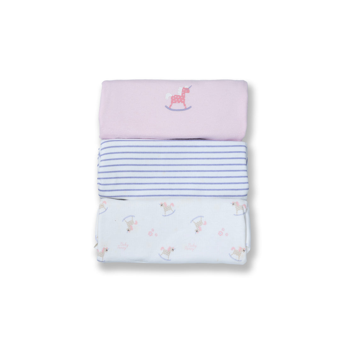 Poney Baby Girls Assorted Colors 3-Pack L/Sleeve Top 0039