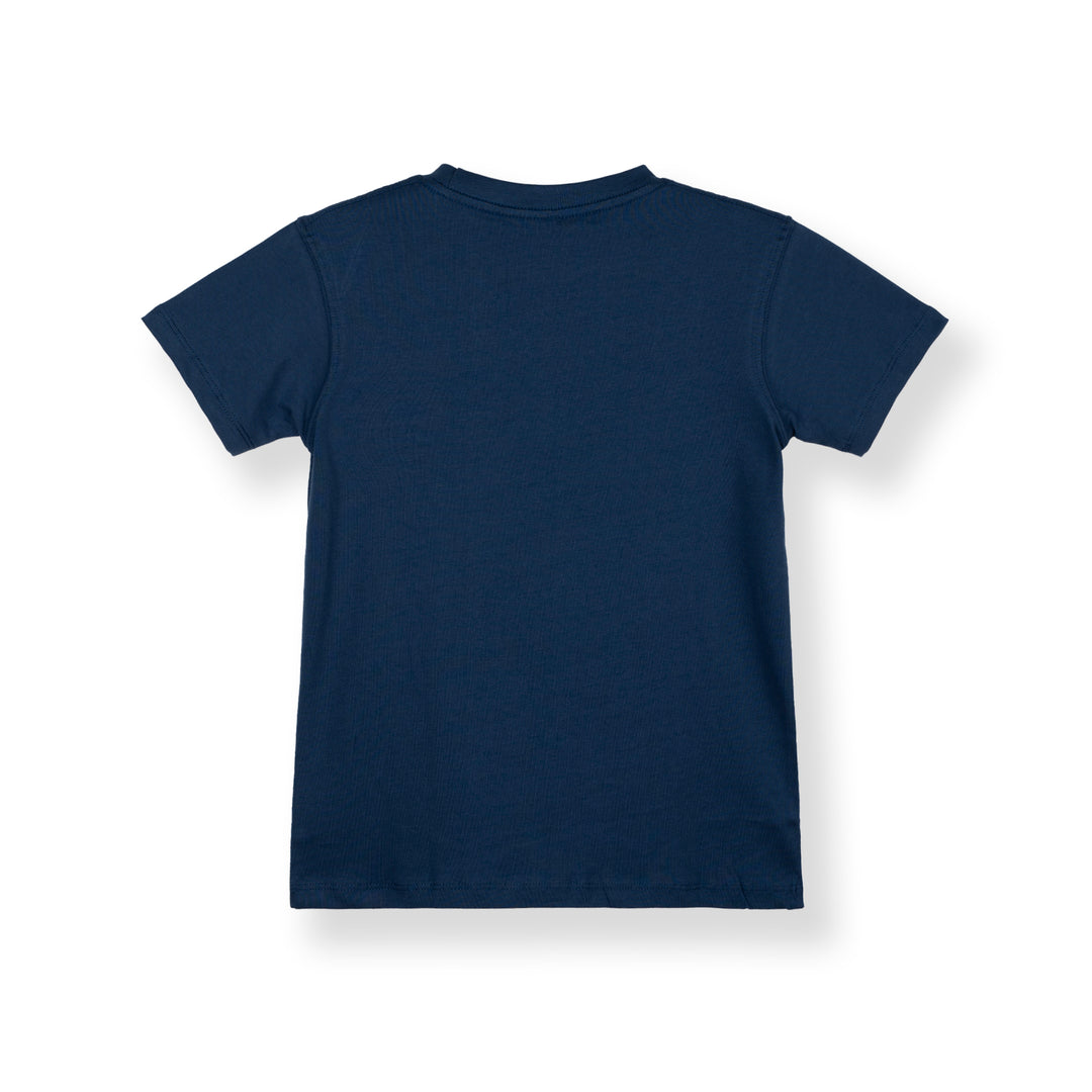 Poney Boys Navy Hoopsaurus Regular Fit Short Sleeve Tee