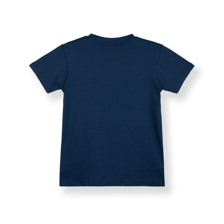 Poney Boys Navy Hoopsaurus Regular Fit Short Sleeve Tee