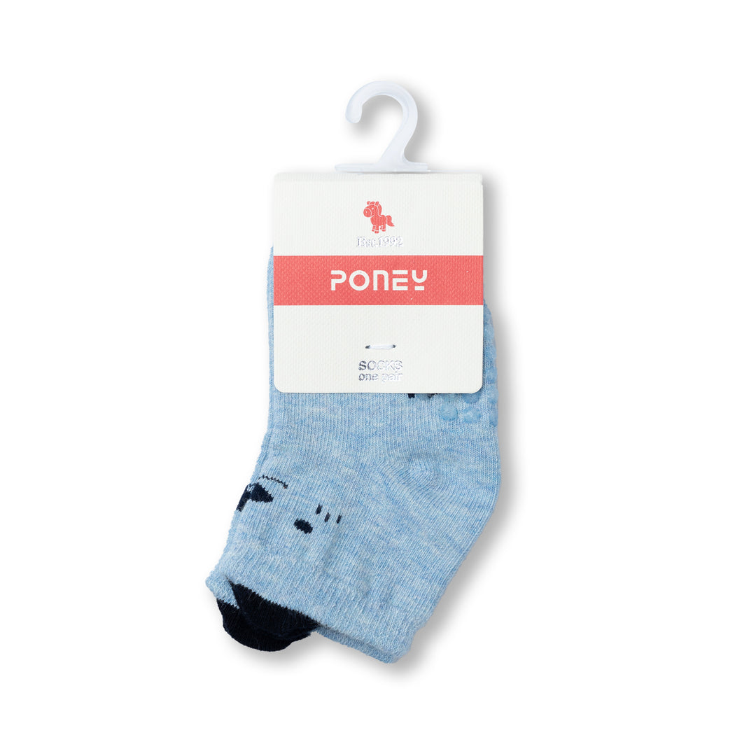 Poney Baby Boys Cute Bear Socks with Non Slip Sole