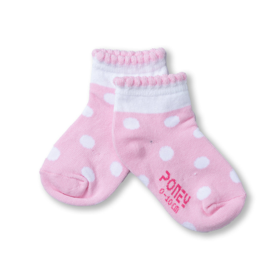 Poney Baby Girls Polka Dot Socks