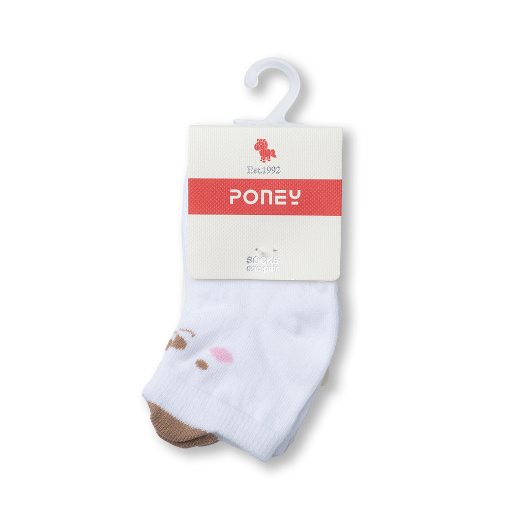 Poney Baby Girls Cute Bear Socks with Non Slip Sole