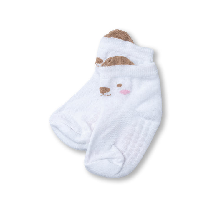 Poney Baby Girls Cute Bear Socks with Non Slip Sole