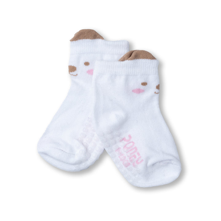 Poney Baby Girls Cute Bear Socks with Non Slip Sole