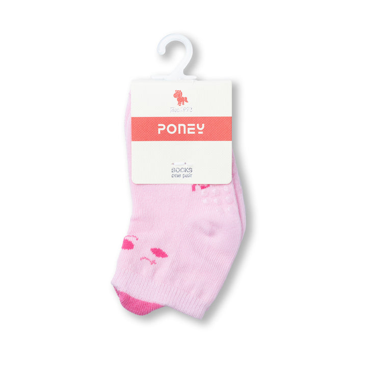 Poney Baby Girls Cute Bear Socks with Non Slip Sole