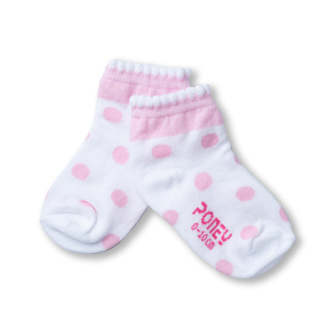 Poney Baby Girls Polka Dot Socks