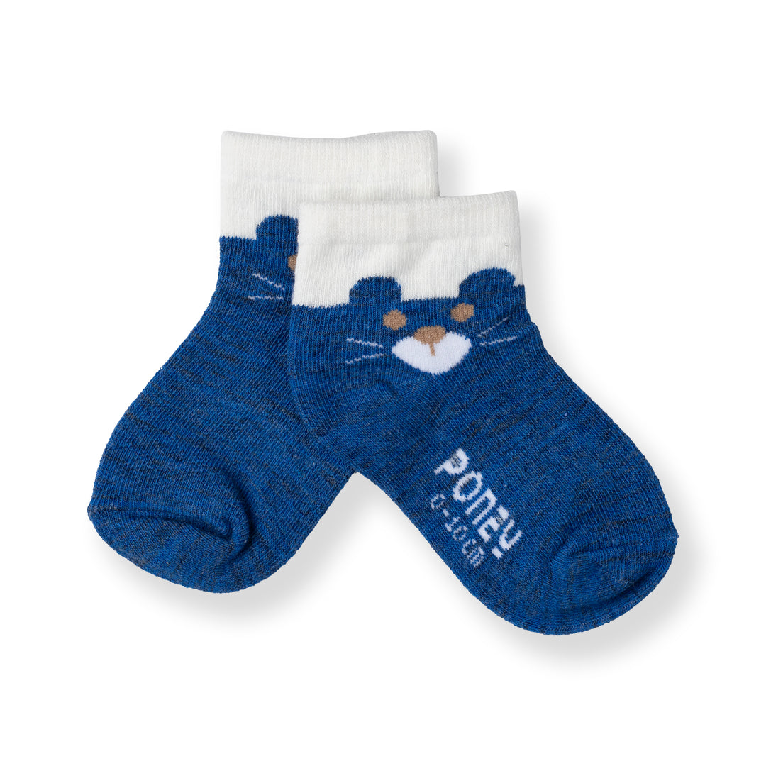 Poney Baby Boys Cute Bear Denim Socks (2088AB)