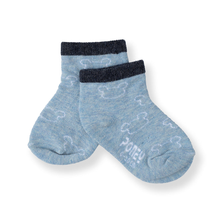 Poney Baby Boys Printed All Over Bear Melange Socks