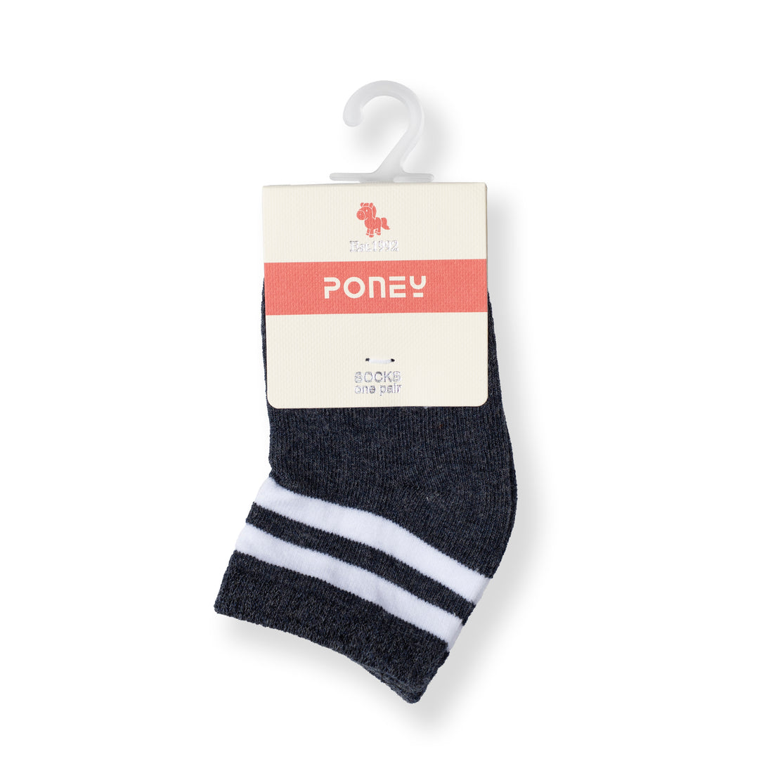 Poney Baby Boys Double White Line Navy Socks (2091AB)