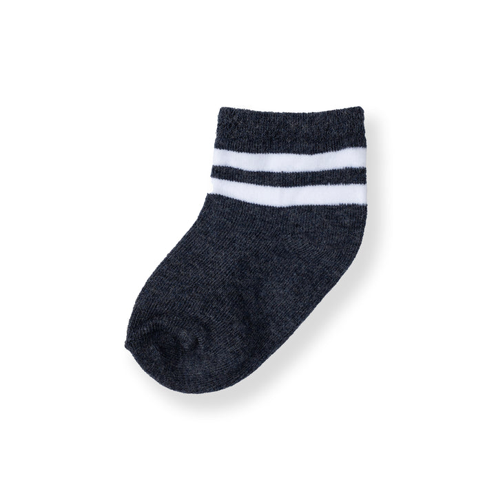 Poney Baby Boys Double White Line Navy Socks (2091AB)