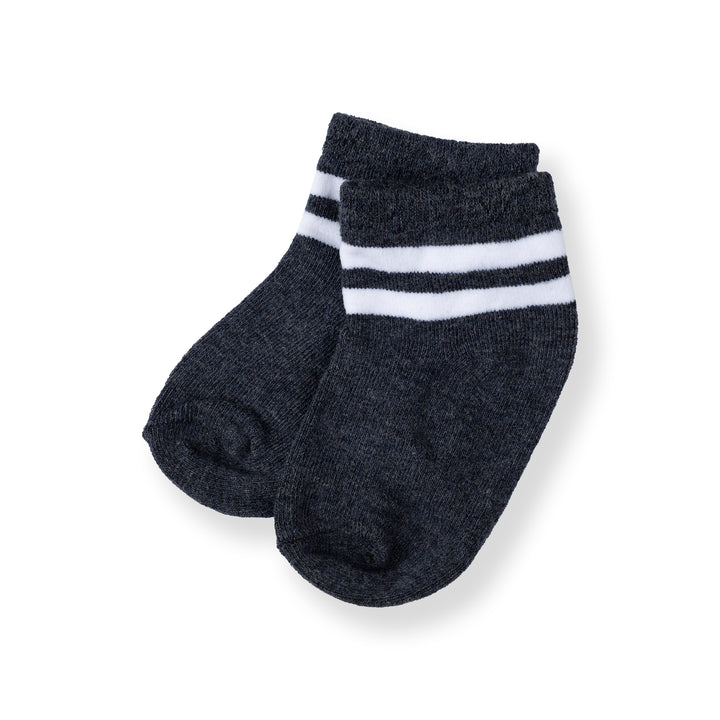 Poney Baby Boys Double White Line Navy Socks (2091AB)