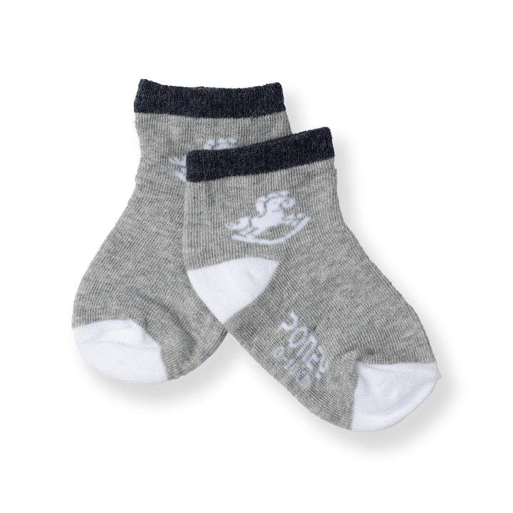 Poney Baby Boys Cute Poney Logo Socks