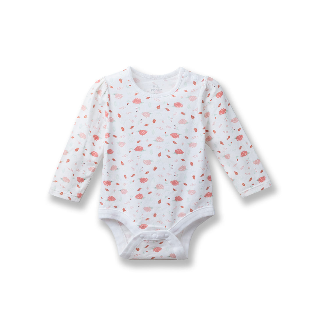 Poney Baby Girls Assorted Colors 3-Pack L/Sleeve Bodysuits 0478