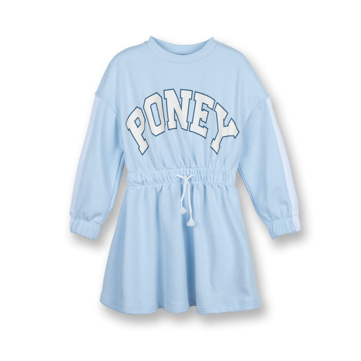 Poney Girls Light Blue Long Sleeve Dress