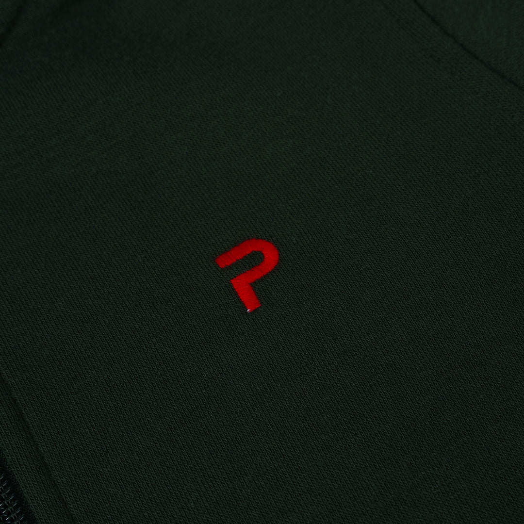 Poney Boys Green Zipper Hooded Jacket