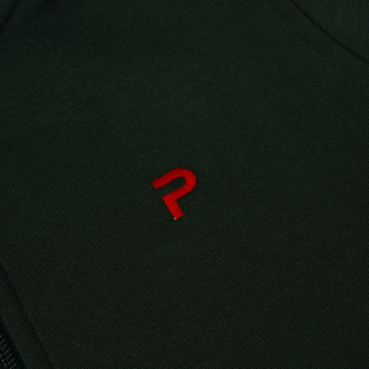 Poney Boys Green Zipper Hooded Jacket