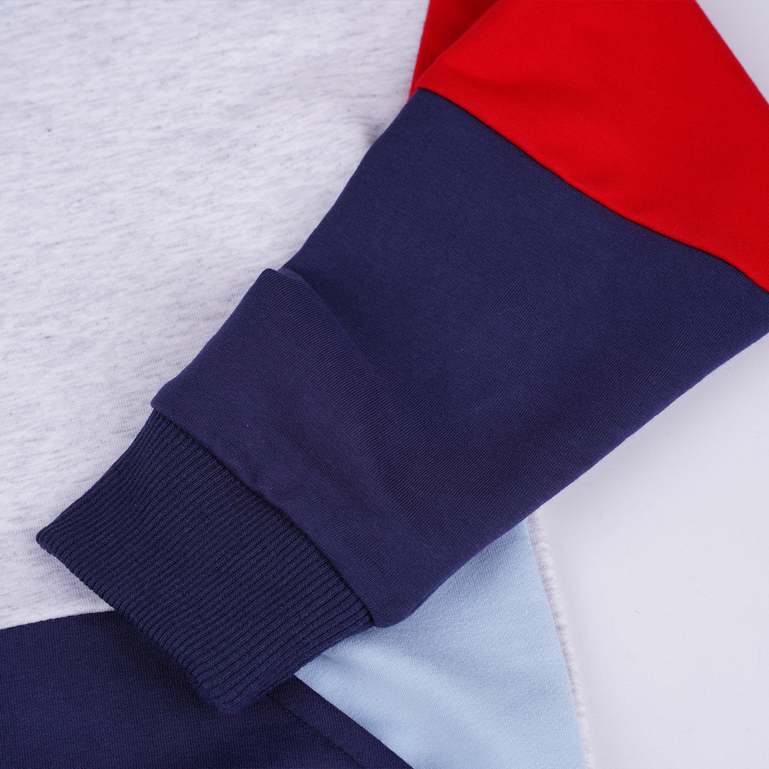 Poney Boys Melange Colour Blocking Long Sleeve Sweatshirt